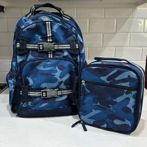 Pottery Barn Kids Large Backpack AND Pottery Barn Mackenzie Classic Lunchbox